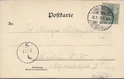 AK Gruß aus Hannover Georgstraße, gelaufen 1900