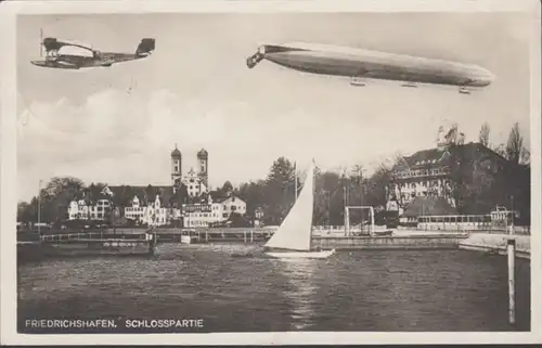 AK Friedrichshafen partie du château de l'avion Zeppelin, couru en 1932