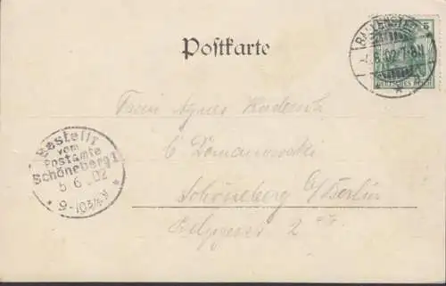 AK Ballenstedt, Totalansicht, gelaufen 1902