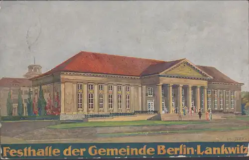 Ansichtskarte Berlin-Lankwitz Festhalle, gelaufen