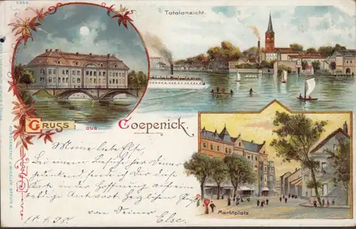 AK Gruss de Coepenick, couru en 1898