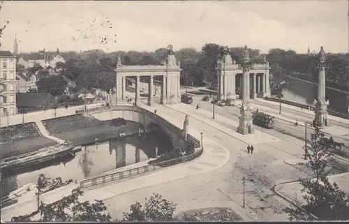 AK Berlin Charlottenburger Pont, couru en 1914