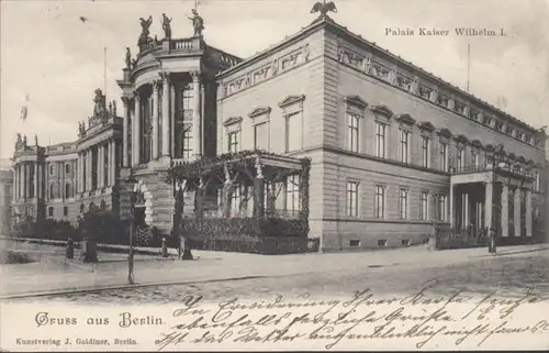 AK Gruss de Berlin Palais empereur Guillaume I, couru 1905