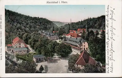 AK Alexisbad Gesamtansicht, gelaufen 1907