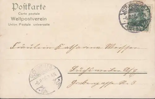 CPA Strassburg Orangerie, gelaufen 1906