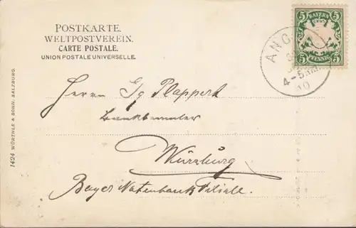 AK Bad Reichenhall Partie am Mauthäusl, gelaufen 1910