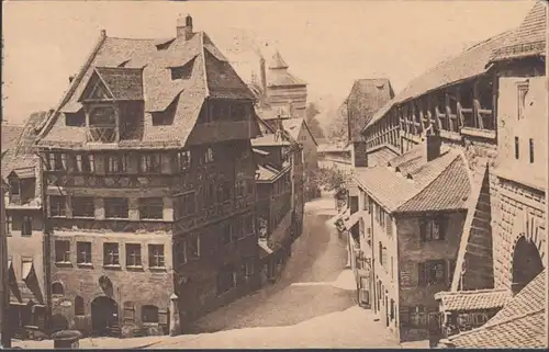 AK Nuremberg Dürerhaus, couru en 1910