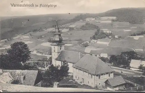 AK Warmensteinach im Fichtelgebirge Stadtansicht, gelaufen 1907