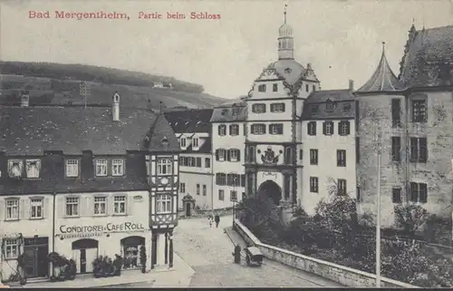 AK Bad Mergentheim Partie am Schloss, gelaufen 1910