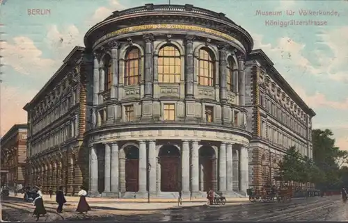 AK Berlin Museum für Völkerkunde Königgrätzerstraße, gelaufen 1910