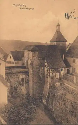 AK Cadolzburg Schlosseingang, gelaufen 1909