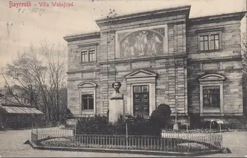 AK Ak Bayreuth Villa Wahnfried, couru en 1909