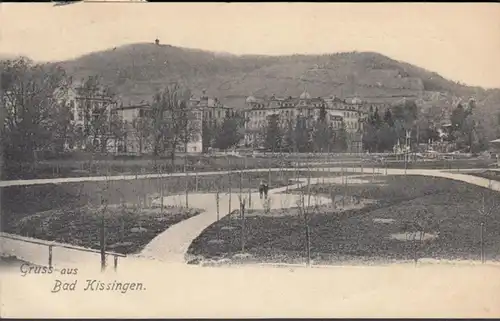 AK Gruss aus Bad Kissingen Stadtansicht, gelaufen 1909