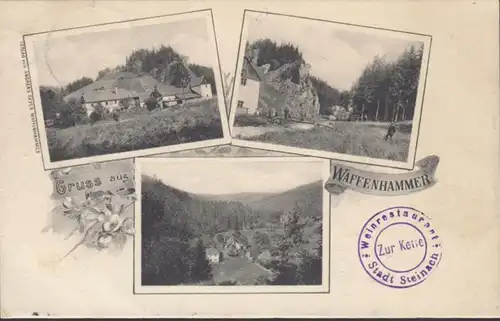 AK Presseck Gruss aus Waffenkammer Mehrbild, gelaufen 1909