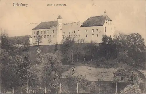 AK Ortenburg Schloss, gelaufen 1909