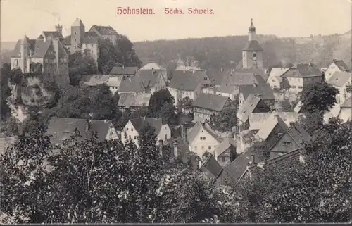 AK Hohnstein Stadtansicht, gelaufen