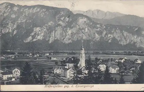 AK Kiefersfelden Kaisergebirge, couru en 1908
