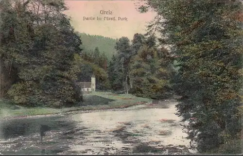 AK GREU Partie au parc du prince, couru en 1908