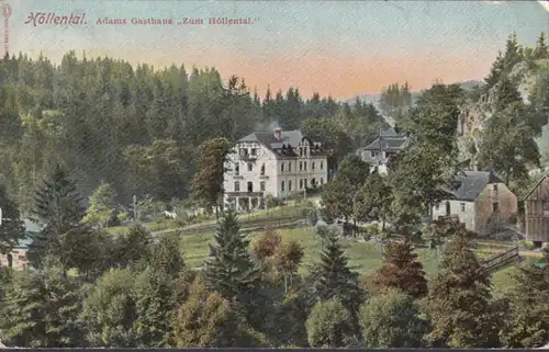 AK Höllental Adams Gasthaus Zum Höllental, gelaufen