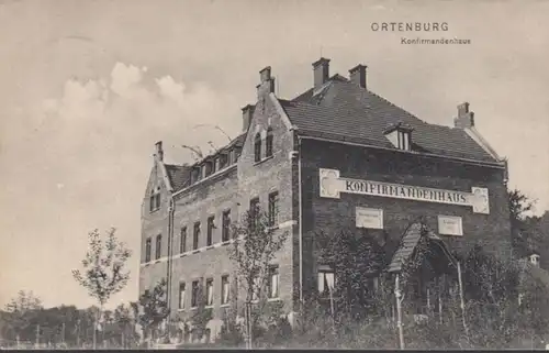 AK Ortenburg Konfirmandenhaus, gelaufen 1907