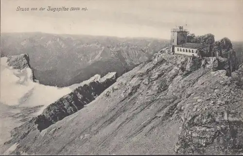 AK Gruss von der Zugspitze, gelaufen 1907