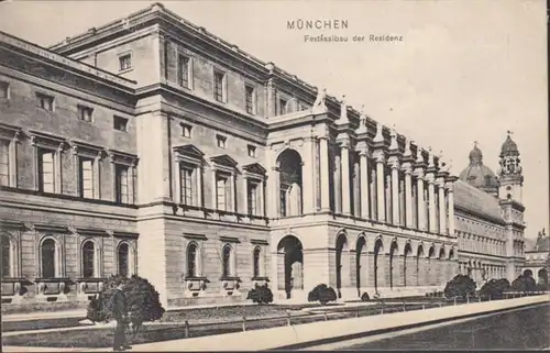 AK München Festsaalbau Residenz, gelaufen 1907