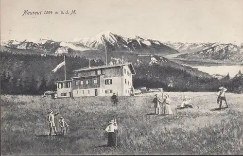 AK Tegernsee Neureut Haus, gelaufen 1907