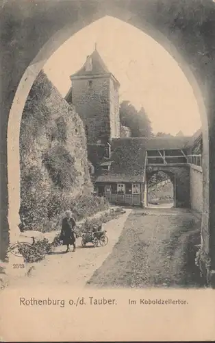 AK Rothenburg Dans la porte de Koboldzell, couru en 1908