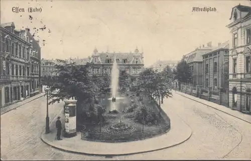 AK Essen Alfrediplatz, gelaufen 1906