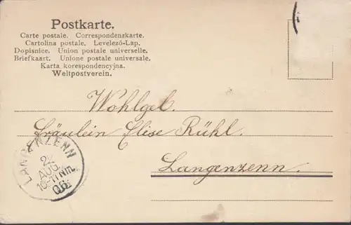 AK Fürth i.B. Markt Lohnkutscherei Gasthaus, gelaufen 1906