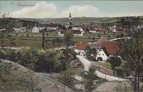 AK Wilhermsdorf Stadtansicht, gelaufen 1908