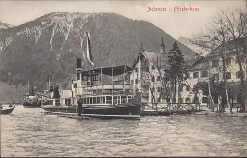 AK Achensee bateaux de la maison de prince, couru 1911