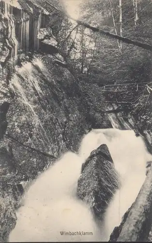 AK Ramsau Wimbachklamm, gelaufen 1908