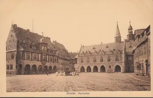 AK Goslar a. Harz Marktplatz, ungelaufen