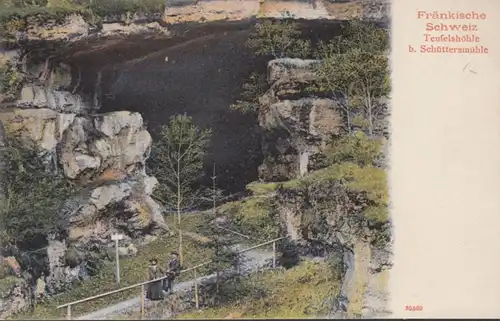 AK Pottenstein grotte diabolique près de Schütersmühle, incurvée