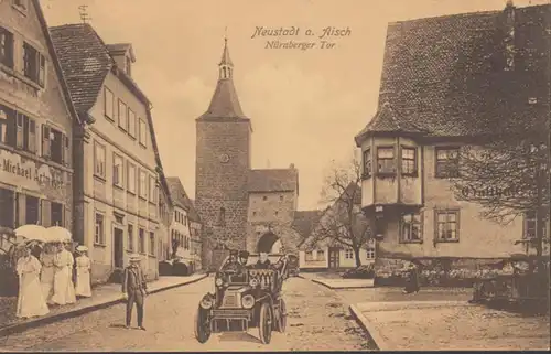 AK Neustadt a.d. Aisch Nuremberger Tor, couru 1910