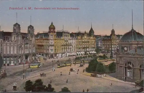 AK Frankfurt Bahnhofplatz Schumanntheater, inachevé