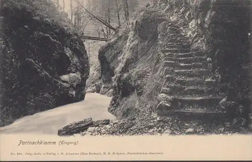 AK Garmisch Partnachklamm Eingang, ungelaufen