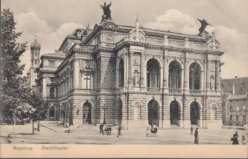 AK Augsburg Stadttheater, ungelaufen