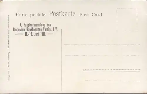 AK partie à l'île de Schütt Assemblée générale du Deutsche Bankagente Association 1911, inachevé