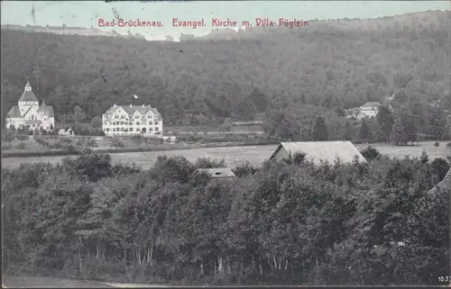 AK Bad Bränkau église Villa Füglein, couru 1910