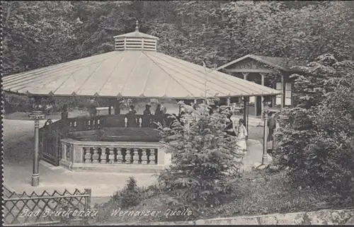 AK Bad Brückenau Wernarzer Quelle, gelaufen 1909