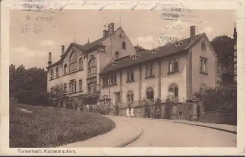 AK Kaiserslautern Turnerheim Feldpost, gelaufen 1916