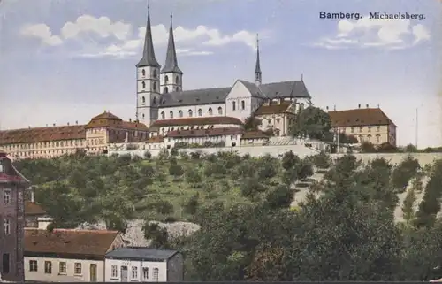 AK Bamberg Michaelsberg Feldpost, gelaufen 1914
