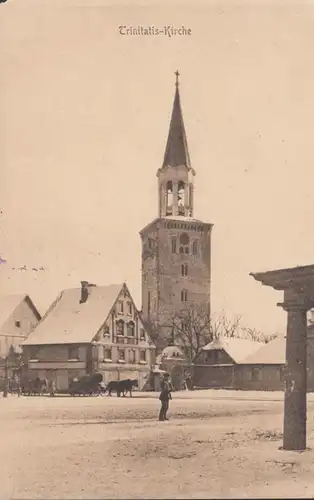 AK Lettland Mitau Trinitatis-Kirche Feldpost, gelaufen 1917