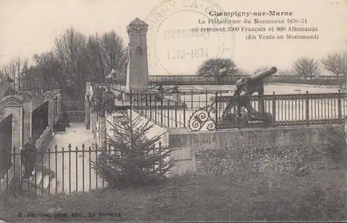 CPA Champigny-sur-Marne La Plate du Monument 1870-71, non circulaire