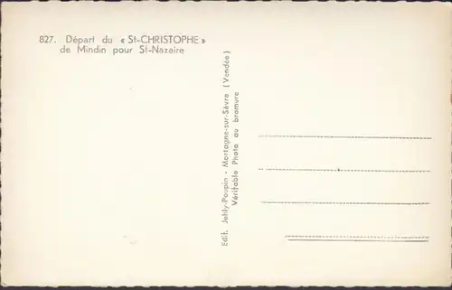 CPA Saint-Brevin-les-Pins Départ du St-Christophe de Mindin pour St.Nazaire, non circulé