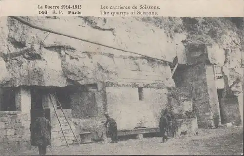 CPA Les carrières de Soissons, circulé 1915