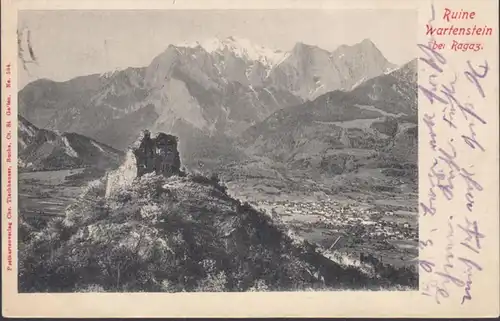 AK Bad Ragaz Ruine Wartenstein, couru en 1903