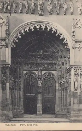 AK Augsburg Dom Südportal, ungelaufen